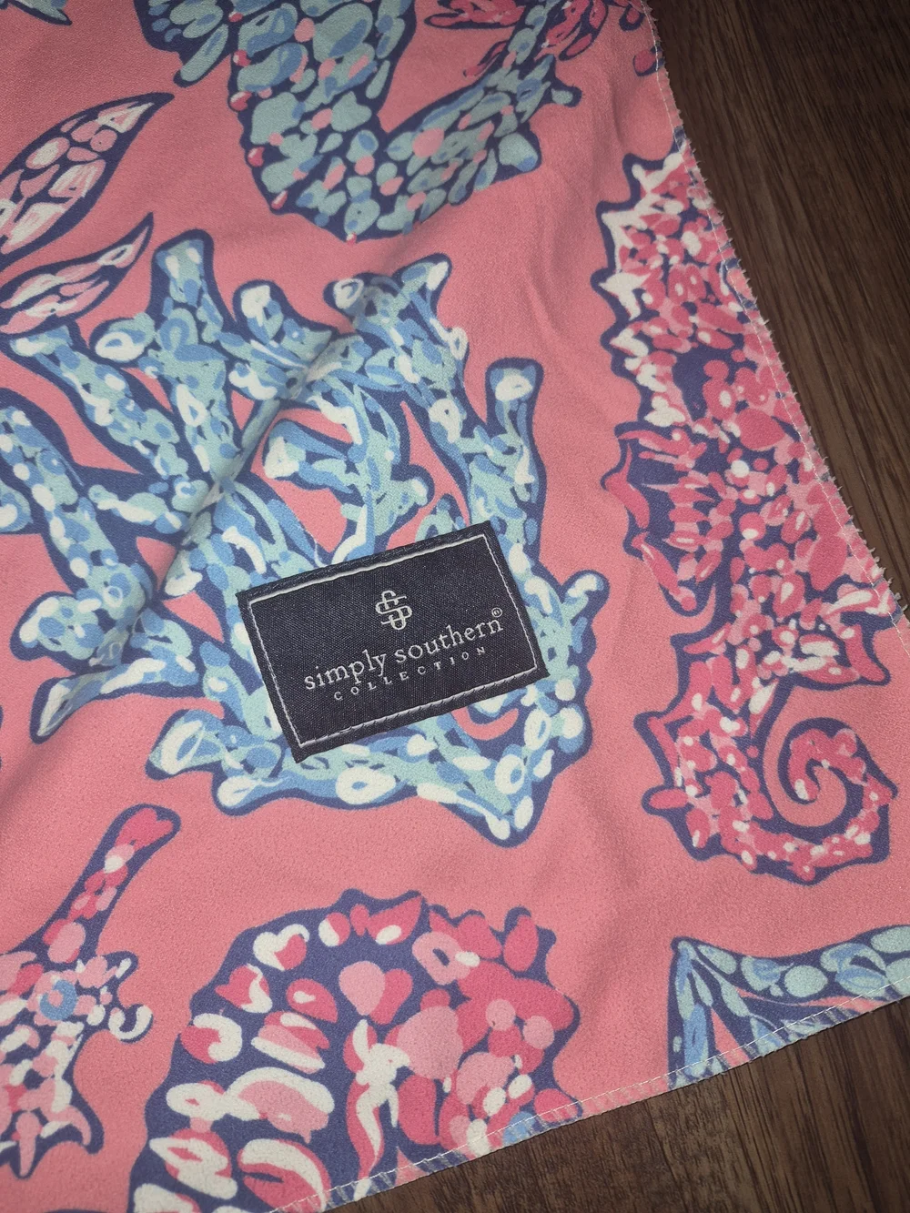 Simply Southern microfiber Beach Towel SEAHORSE